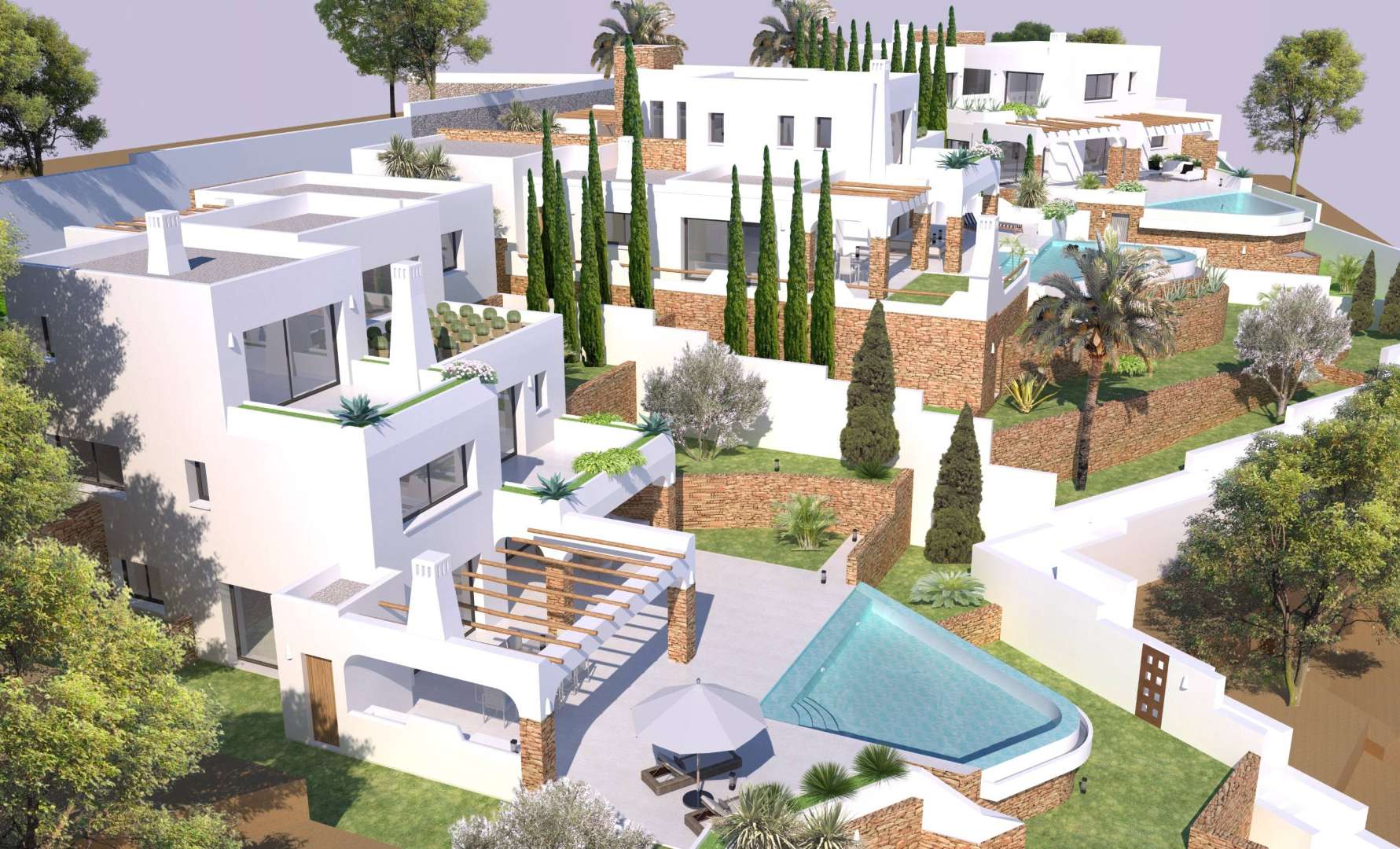 Residential PORTET VILA Moraira by COSTA HOUSES Luxury Villas S.L Costa Blanca Alicante Valencia Ibiza Style Villas new build